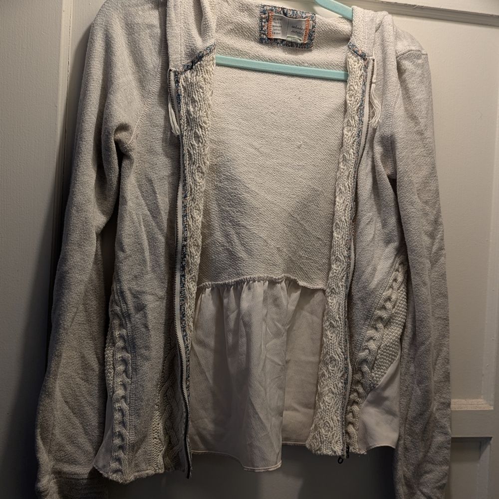 Women's Light Gray Hooded Jacket